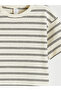 Original Oval Collar Striped Boys' T-Shirt - 4