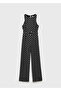 Jumpsuit with Belt with Polka Dots - 3