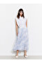 Original Elastic Waist Patterned Women's Chiffon Skirt