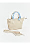 Ecru Girls' Shoulder Bag with Scarf Accessory - 2