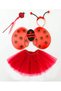 Red Ladybug Firefly Costume Set - (Tutu, Wings, Crown, Wand) - 2