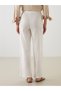 Trendlucky Women's Textured Trousers with Elastic Waist and Difference in Color - 4
