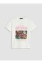 Two Mt Shop Quality Lcw Vision White Combed Cotton Printed Loose & Baggy Short Sleeve Women's T-Shirt - 5
