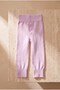 Children's Cotton Leggings with Elastic Details, Dark Lilac - 3