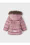 معطف فرو للفتيات الصغيرات بغطاء للرأس وخصر عادي من روز كورسيدو NMFMERETHE JACKET3 GLITTER NOOS - 3