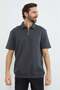 Zippered Polo Neck Piqué T-Shirt - 3