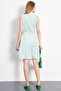Green Sleeveless Dress - Button and Belt, Collar, ARM-24Y001066 - 6