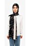 Chain Patterned Shawl - Black - 4