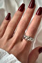 Steel Ring Polished Adjustable Women's Non-Tarnish - 2