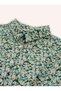 Girl's Floral Print Tie-Front Sleeveless Shirt 5-12 Years Green - 5