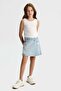 Nk Girl's Sleeveless Sparkling Stone Crop Top 8-14 Years Ecru