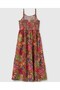 Girl's Multi-Colored Bohemian Patterned Maxi Dress 6-14 Years Orange - 2