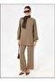 Tie-Detail Tunic Trousers Double Set - Khaki - - 2