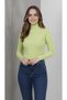 Women's Full-Length Ribbed Lycra Camisole Badi Slim Long Sleeve - Mint Green Mariposa Secret - 4