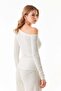 Wrapped Fabric Draped Boat Neck Blouse - 6