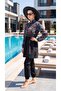 Bone Ve Bag Gift Adjustable Waist Elastic Fully Covered Hürrem Beachwear Swim Hijab Swimsuit - 4