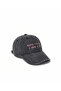 ''Sorry I'M Late I Saw a Cat'' Embroidered Washed Cap / Cat Embroidered Washed Cap - 2