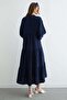 Fullamodest Half Buttoned High Collar Muslin Dress - 8