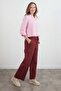Gabardine Trousers with Tassels and Elastic Waist - 3