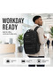 Waterproof Business 35L Laptop Backpack w/ Trolley Sleeve, Fits 17.3", Office/School, Black, 9772 - 3