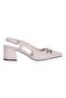 Moonlight 2812 Cream 5cm Slingback Skin Women's Heeled Shoes - 2