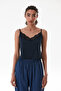 Lace Rope Strap Modal Crop Body - 8