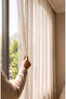 Cream Mesh Knitted Tulle Curtain I Heavy Weight I 1/2.5 Medium Pile I Wrinkle-Free I No Ironing Needed I Suitable for Any Room