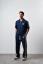 Men's R Stripe Detailed Regular Fit T-Shirt Trousers Set Navy Blue - 3