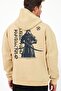 Vek Cengizhan Special Design Oversize Sweatshirt Hoodie with Gokturk Alphabet Back Print