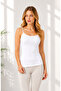 Women's White Tank Top with Straps