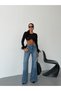 Women's High Waist Spanish Flare Jeans Flare Denim Jeans - 6