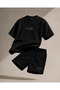 Rich-Risk Printed Oversize T-Shirt Shorts Set - 3
