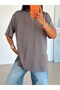 Yan Yırtmaç Oversize Basic - Antrasit - 3