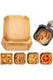 Airfryer Baking Paper XL-XXL - 50 Pieces Square Fryer Paper Disposable 20cm - 3