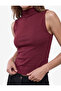 Cotton Stand Collar Slim Fit Sleeveless Bodysuit - 4