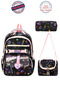 Ultra-Luxury Heart Detailed Girls' Premium Primary School Bag with Back Support, Thermal Lunch Box and Pen Holder