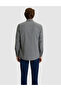 Gray Flannel Textured Slim Fit Long Sleeve Shirt 50316751-Vr024 - 5
