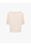 Cotton Lace Detailed Short Sleeve Crew Neck T-Shirt - 5