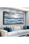 Beach Painting Canvas Wall Art With Outer Framed – Coastal Wall Art for Living Room