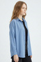 Women's Oversize Hijab Shirt Indigo 1051 - 3