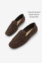 Women's Blunt Toe Casual Loafer Heviza Brown Suede