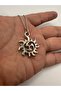 Sun Motif Shuriken Necklace – Unisex Accessory with Japanese Ninja Figure with 60 cm Chain - 3