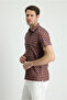 Short Sleeve Slim Fit Slim Fit Printed Cotton Shirt - 2