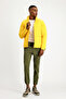 Mock Neck Pocketed Zippered Windproof Quilted Sports Coat - 3