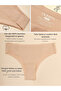 Set of 5 pairs of women's panties, Brazilian cut, DUNIPA, seamless, laser cut, invisible, microfiber, Multicolor (2x Black, Dark Blue, Burgundy, Beige), 2XL - 5