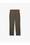 Viscose Blended Regular Fit Plaid Cigarette Trousers with Pockets - 5