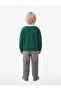 Long Sleeve Printed Cotton Oversize Polo Collar Sweatshirt - 3