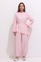 Asymmetric Voile Suit Y0161 - Pink