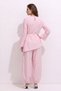 Asymmetric Voile Suit Y0161 - Pink - 4