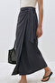 Smoked Noli Linen Wrap Skirt